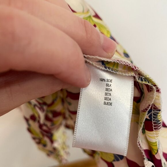 AMERICAN RETRO Pink Berry Green Dragonfly Bug Satin 100% SILK Fit & Flare Dress - Picture 10 of 16